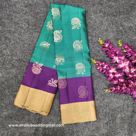 Kanchipattu lightweight Handloom Kadi Butta saree