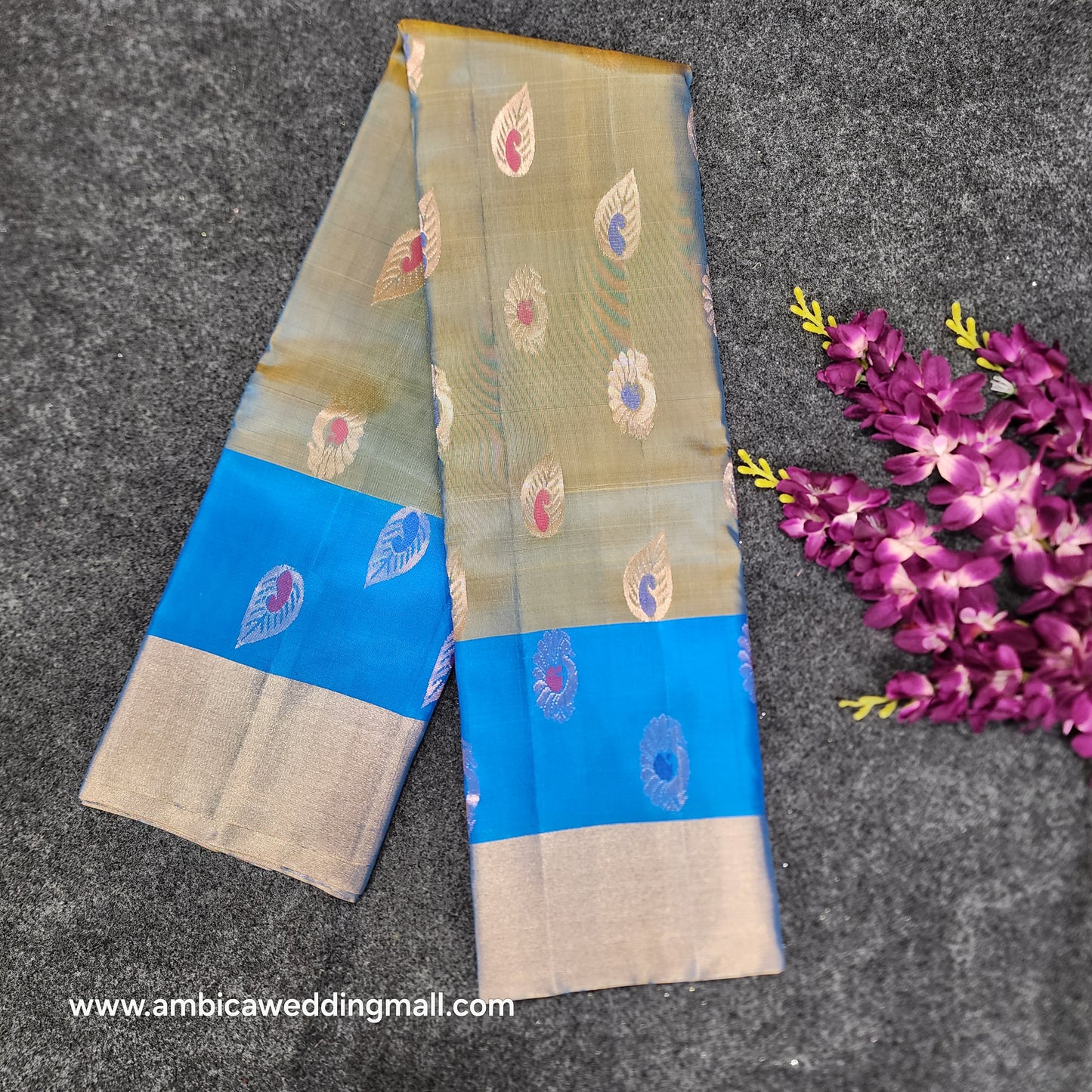 Kanchipattu lightweight Handloom Kadi Butta saree