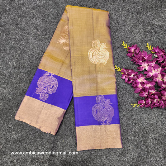 Kanchipattu lightweight Handloom Kadi Butta saree