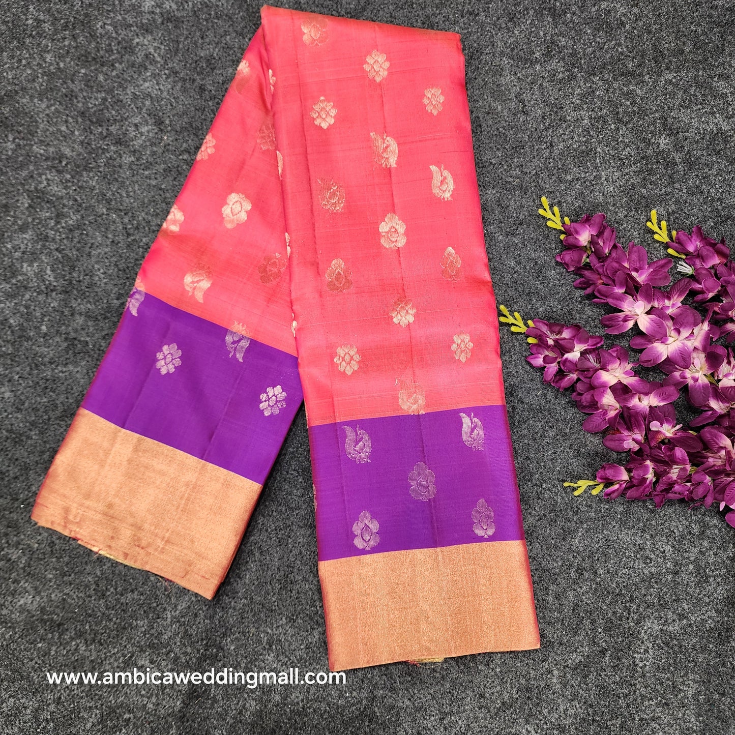 Kanchipattu lightweight Handloom Kadi Butta saree