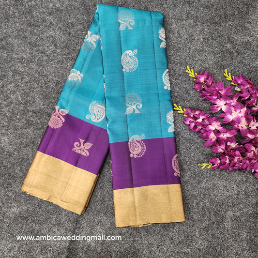 Kanchipattu lightweight Handloom Kadi Butta saree