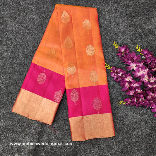 Kanchipattu lightweight Handloom Kadi Butta saree