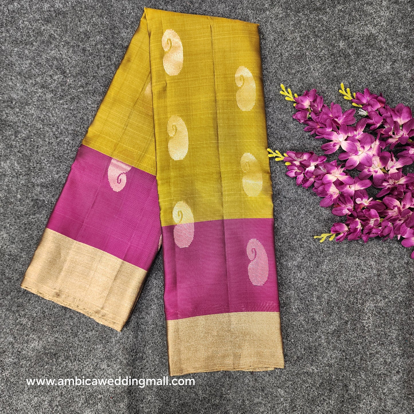 Kanchipattu lightweight Handloom Kadi Butta saree