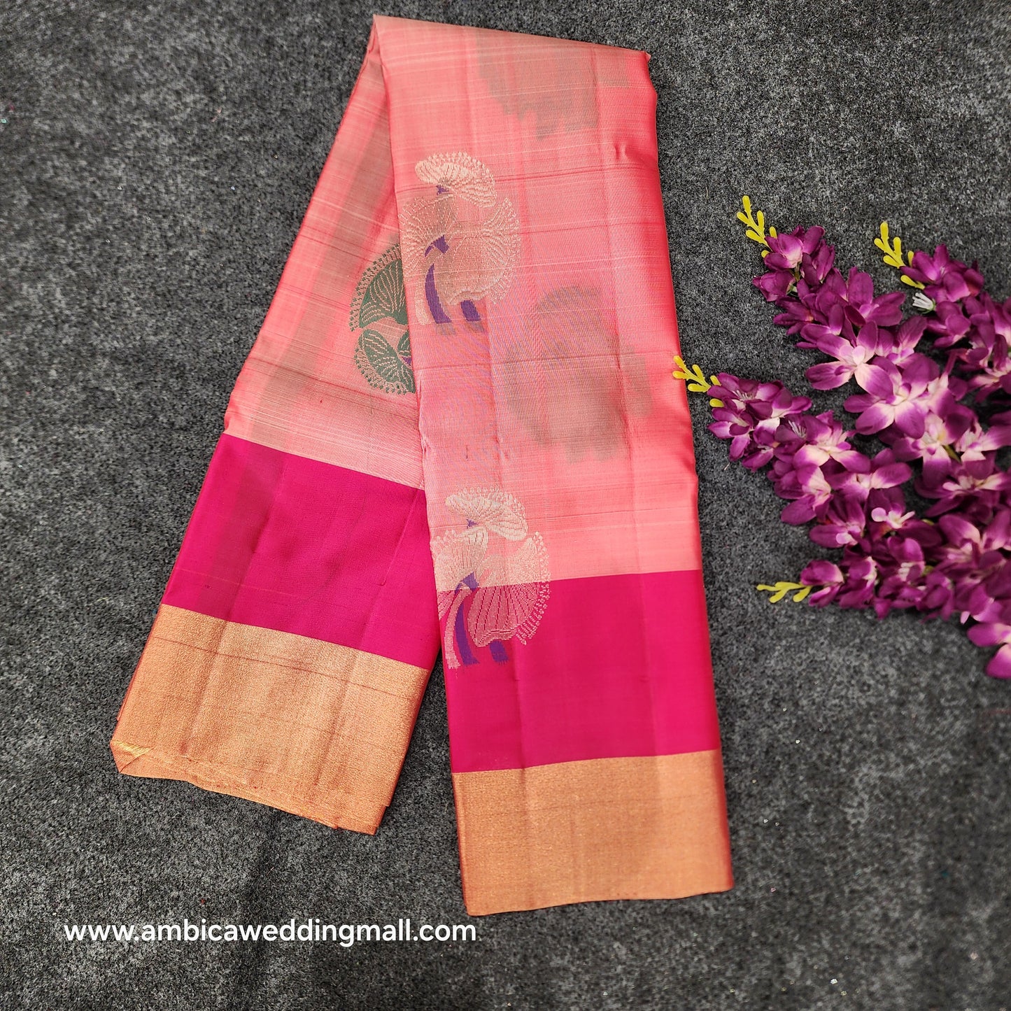 Kanchipattu lightweight Handloom Kadi Butta saree