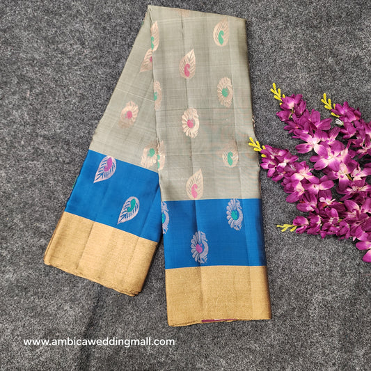 Kanchipattu lightweight Handloom Kadi Butta saree