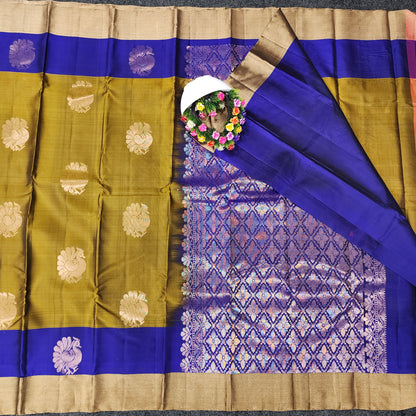 Kanchipattu lightweight Handloom Kadi Butta saree