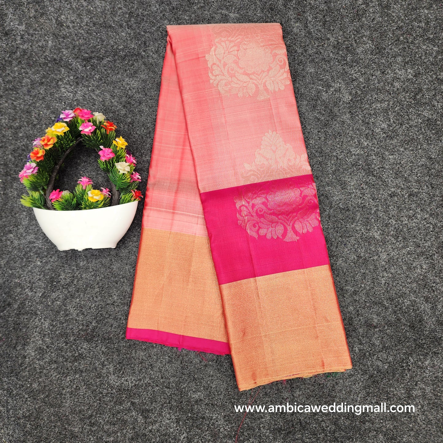 Kanchipattu lightweight Handloom Kadi Butta saree