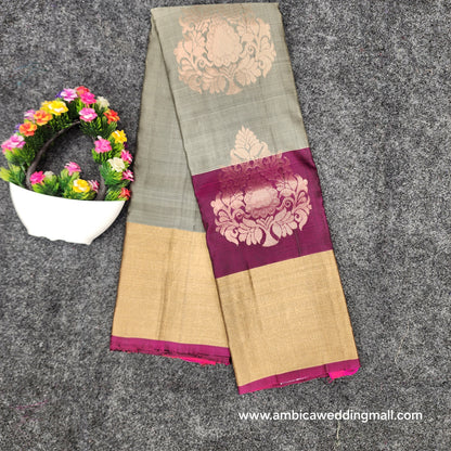 Kanchipattu lightweight Handloom Kadi Butta saree