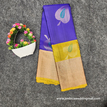 Kanchipattu lightweight Handloom Kadi Butta saree