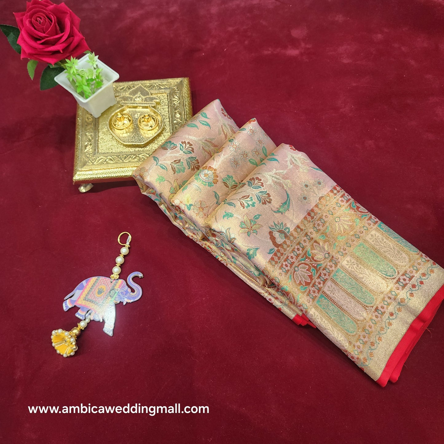 Pure Bridal Kanchi Pattu Gold Handloom Saree