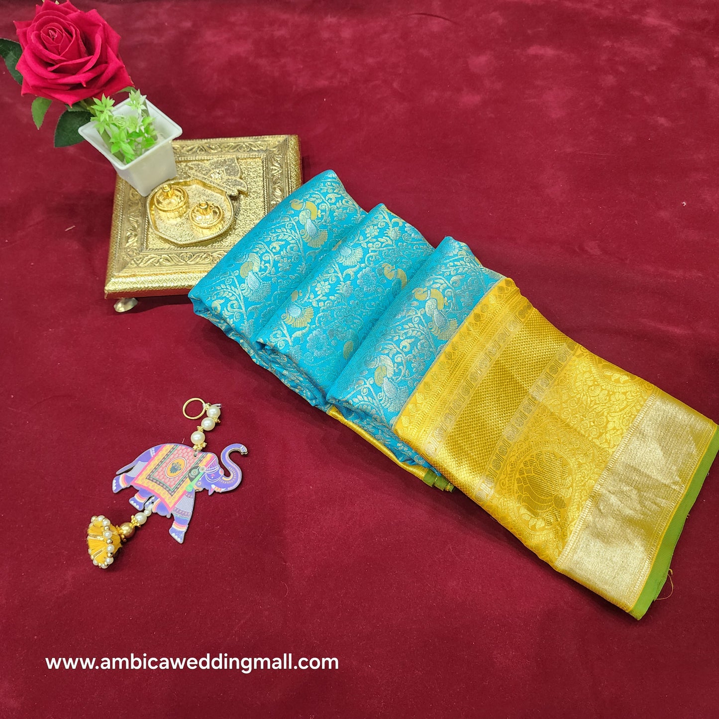 Kanchi Pattu Gold Bridal Handloom Saree