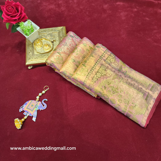 Kanchi pattu Gold  Handloom Saree