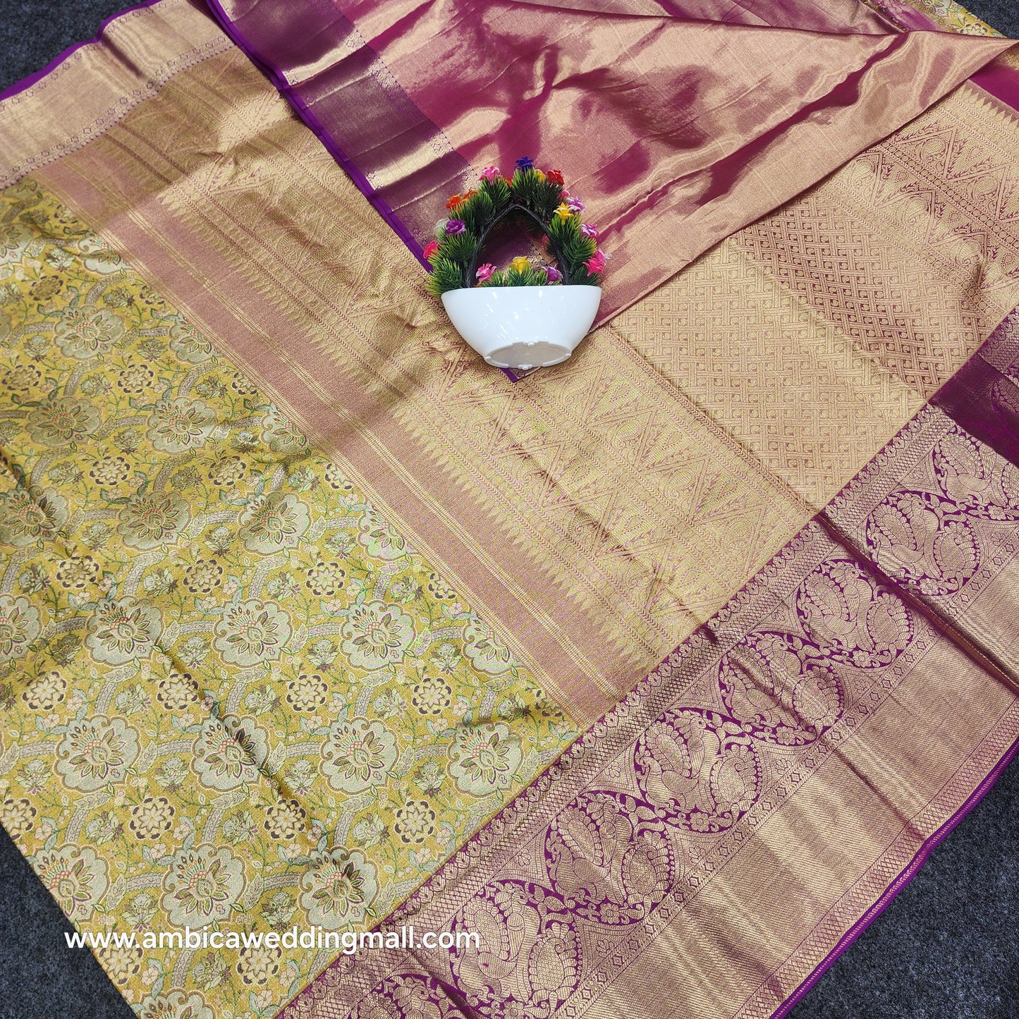 Kanchi Pattu bridal Gold Saree