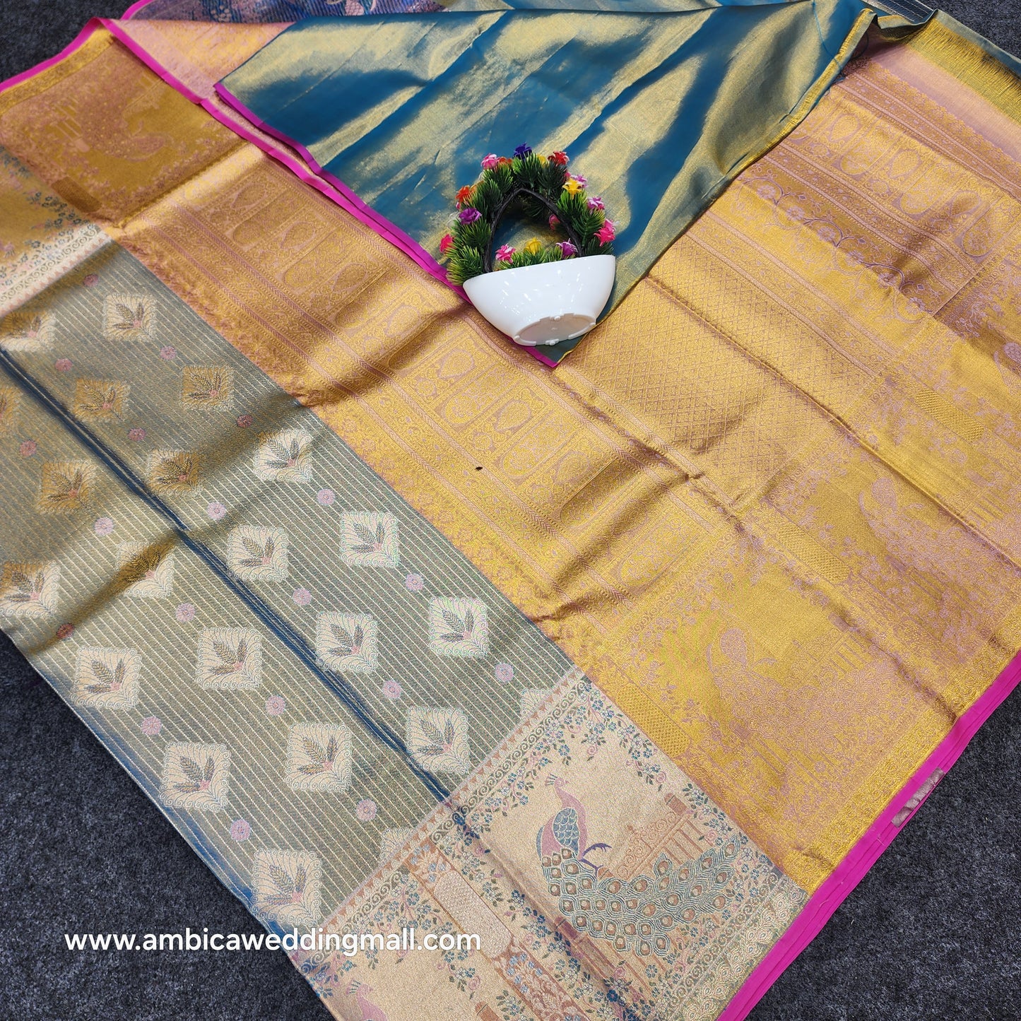 Bridal Gold Pure Kanchi Pattu  Handloom Saree