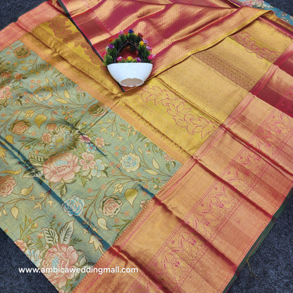 Bridal Pure Kanchi Pattu Gold Handloom Saree