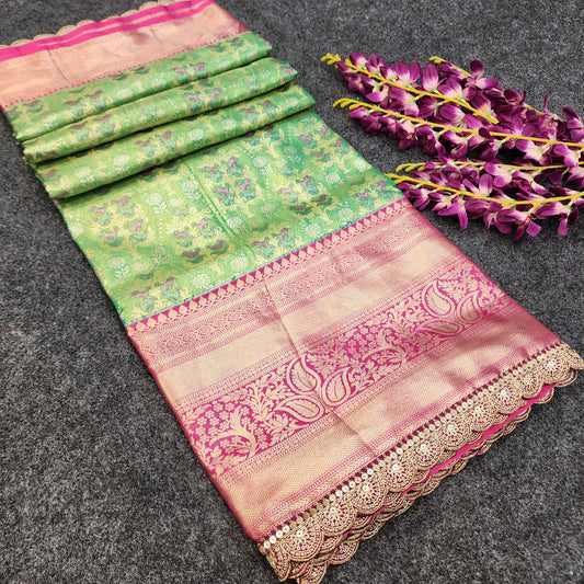 Cutwork spl Kanchi Pattu Saree