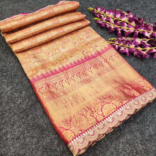 Cutwork spl Kanchi Pattu Saree