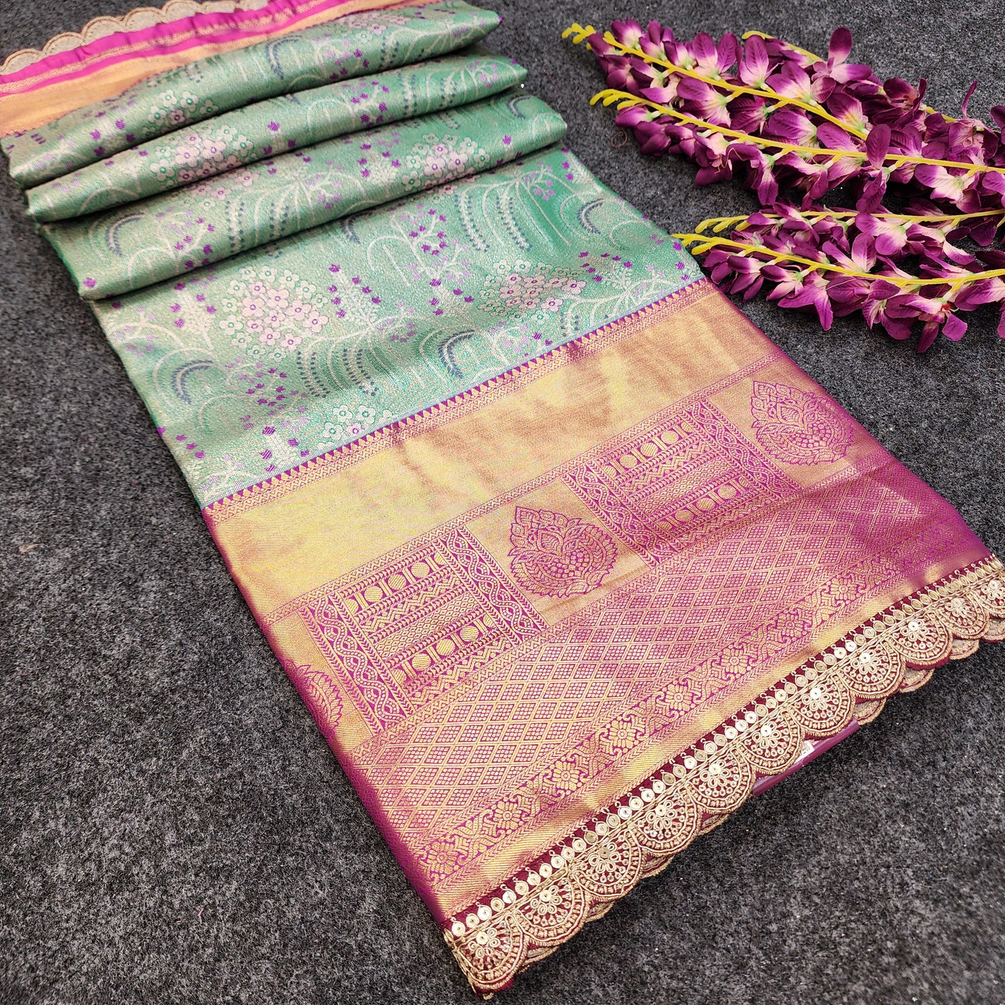 Cutwork spl Kanchi Pattu Saree