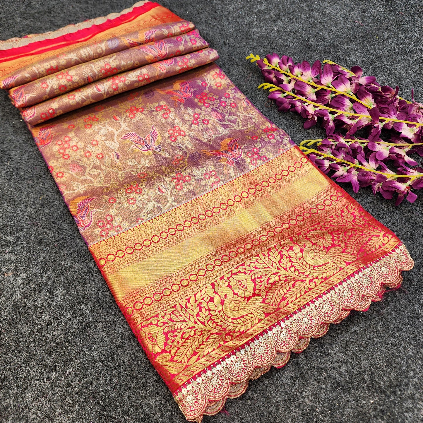 Cutwork spl Kanchi Pattu Saree