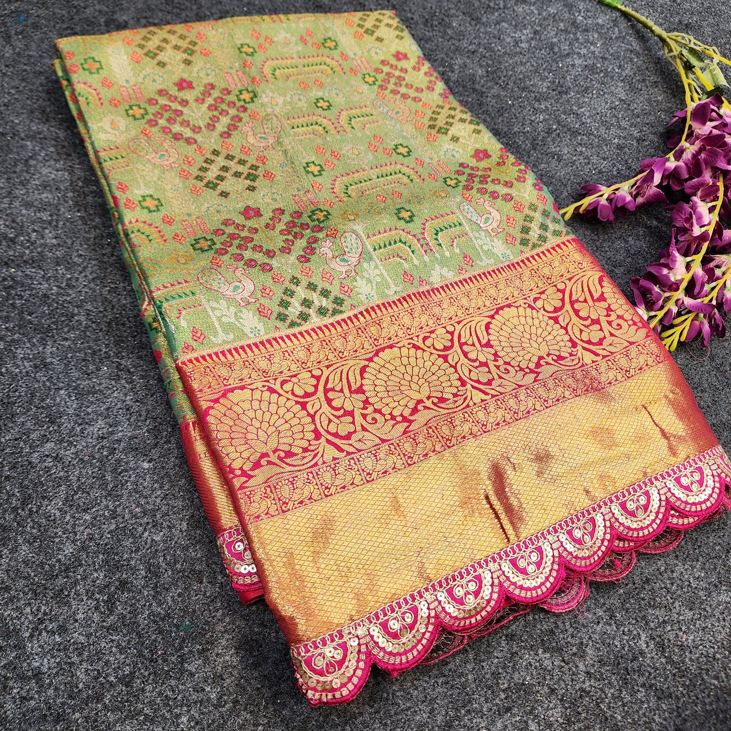 Cutwork spl Kanchi Pattu Saree