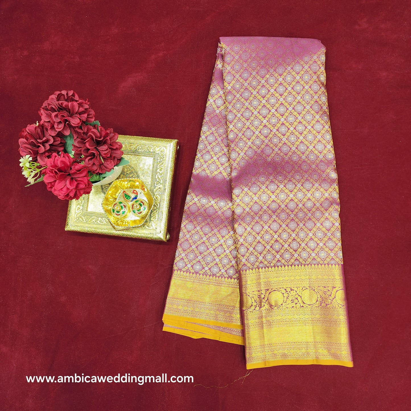 Pure Resham Pastel Kanchi Pattu self saree