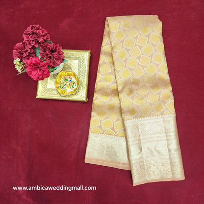 Pure Resham Pastel Kanchi Pattu self saree