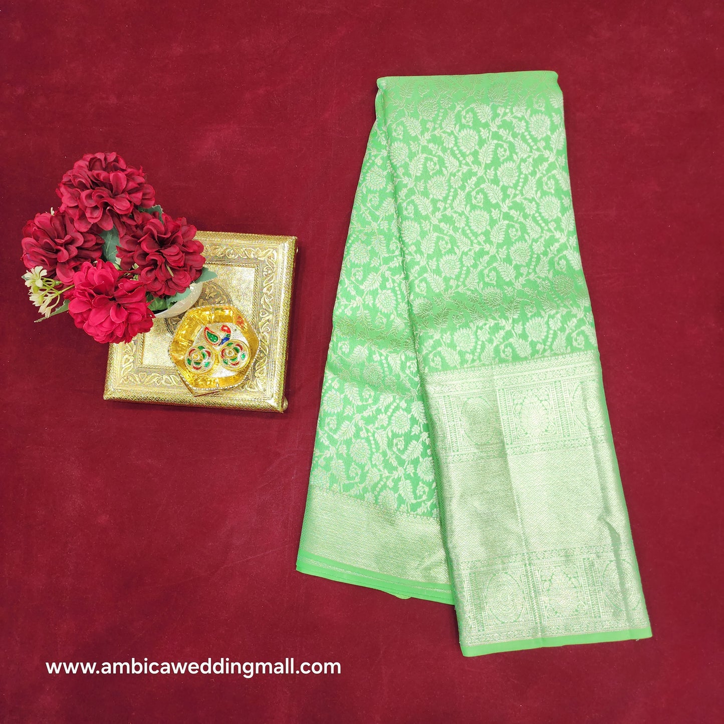 Pure Resham Pastel Kanchi Pattu self saree