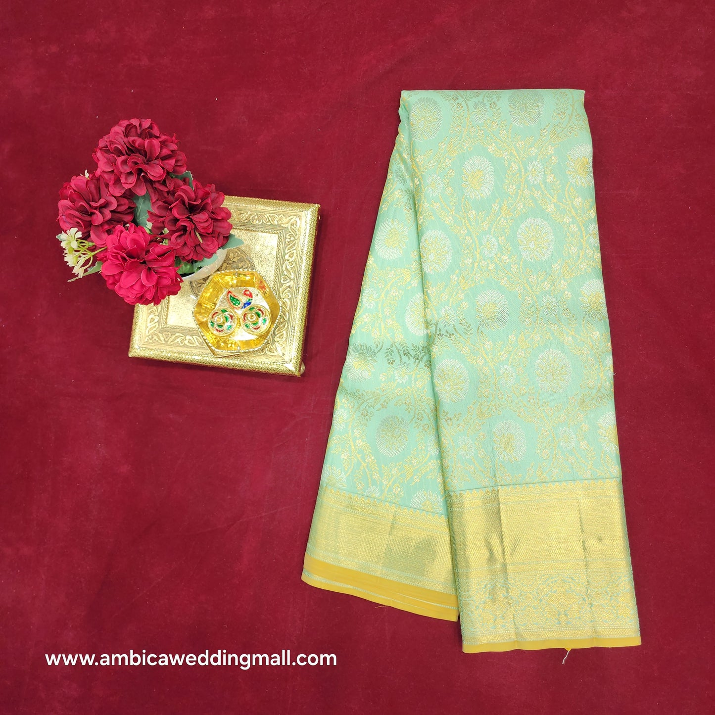 Pure Resham Pastel Kanchi Pattu self saree