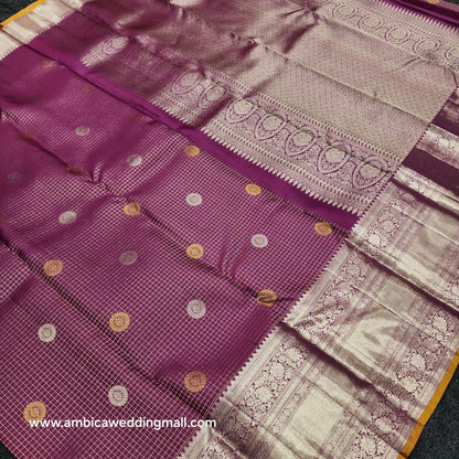 Pure Resham Pastel Kanchi Pattu self saree