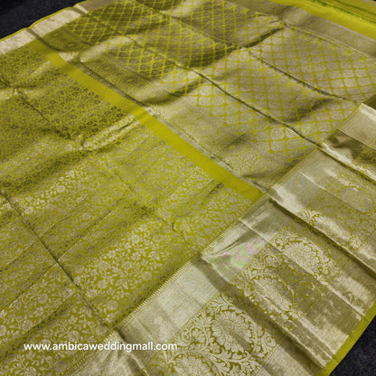 Pure Resham Pastel Kanchi Pattu self saree