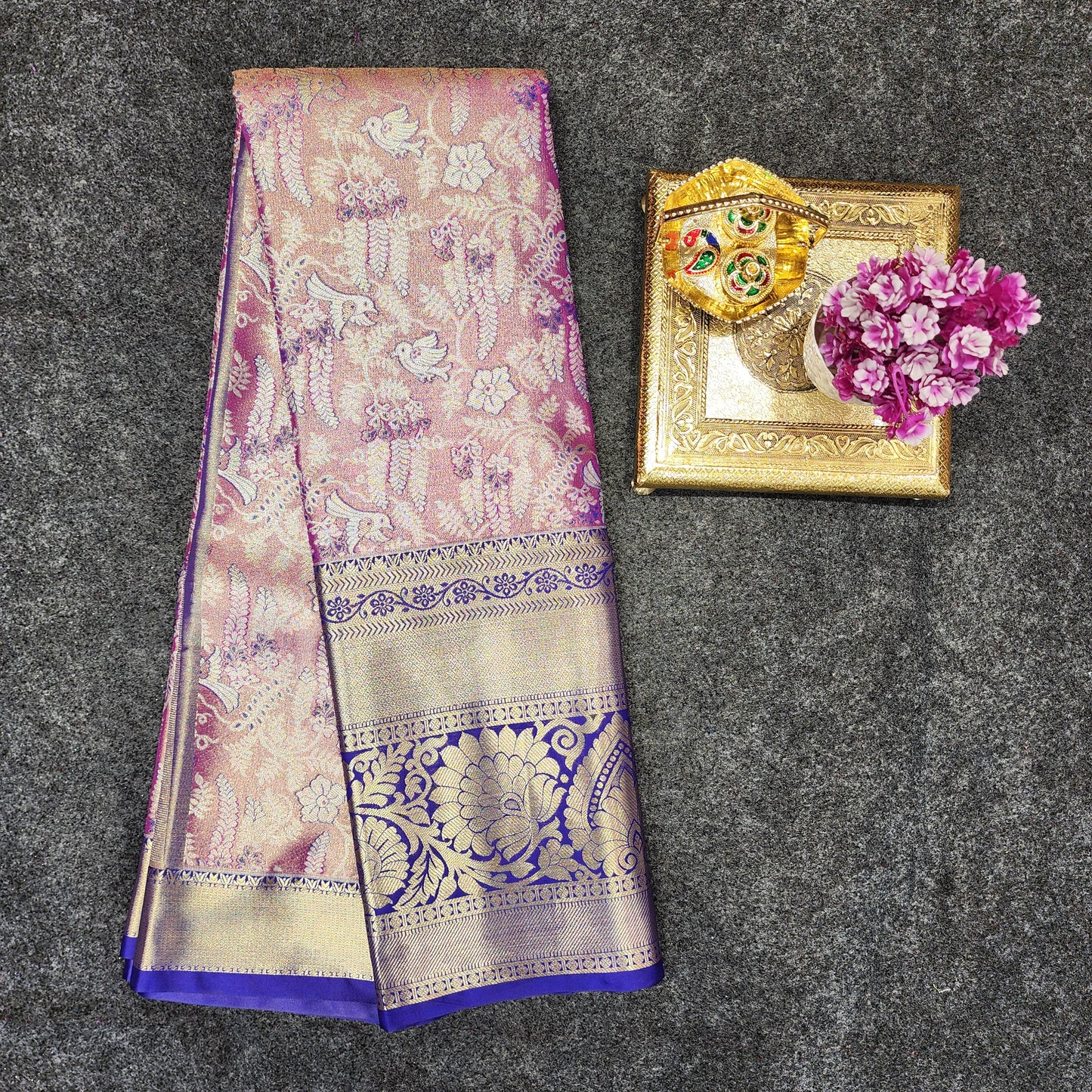 Kanchi pattu 2 gram gold mix pattu sarees