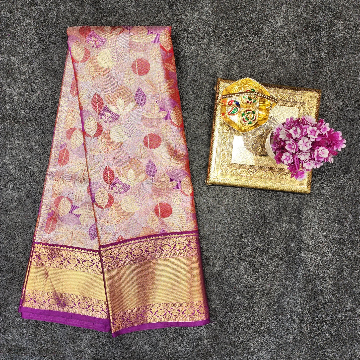 Kanchi pattu 2 gram gold mix pattu sarees