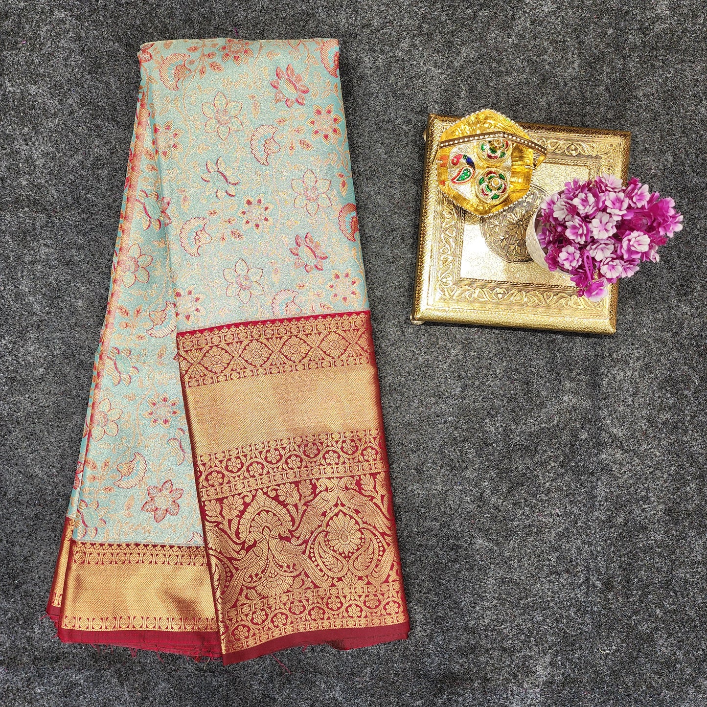 Kanchi pattu 2 gram gold mix pattu sarees