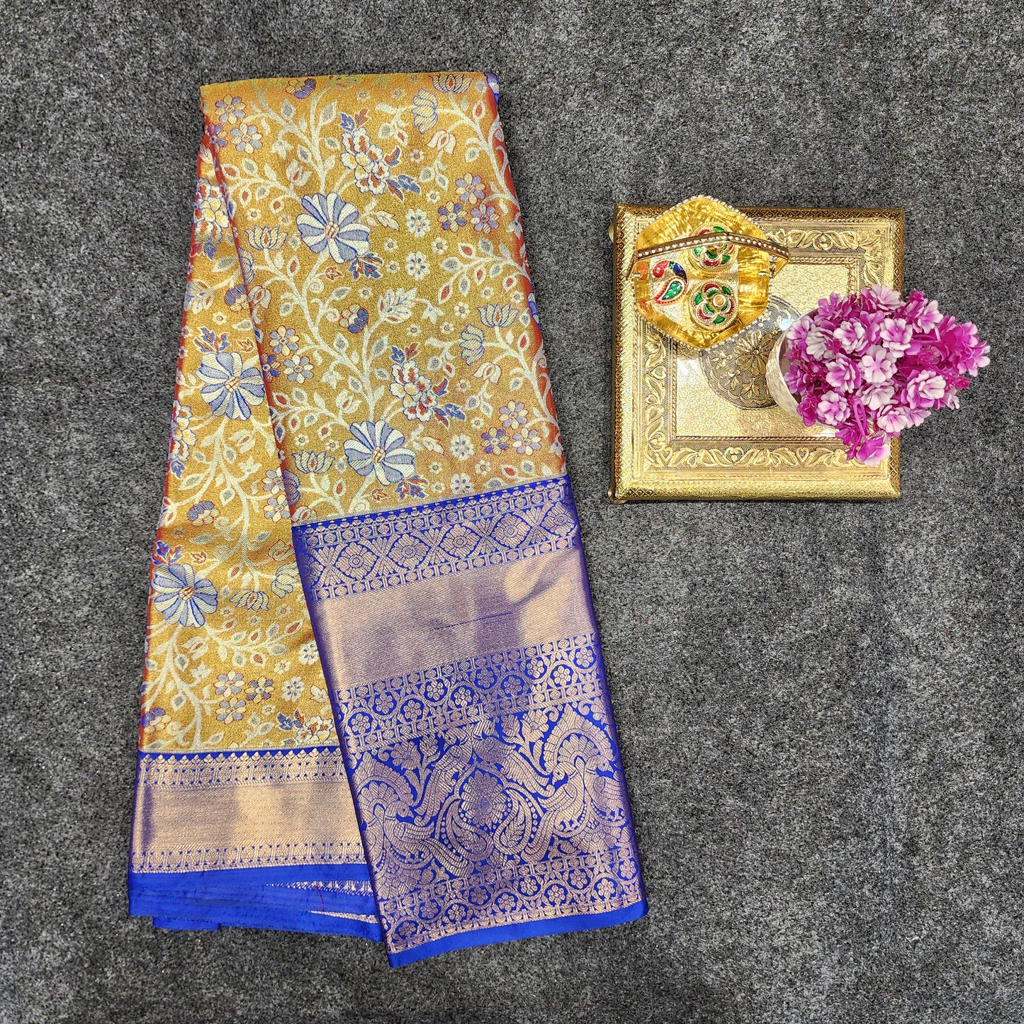 Kanchi pattu 2 gram gold mix pattu sarees