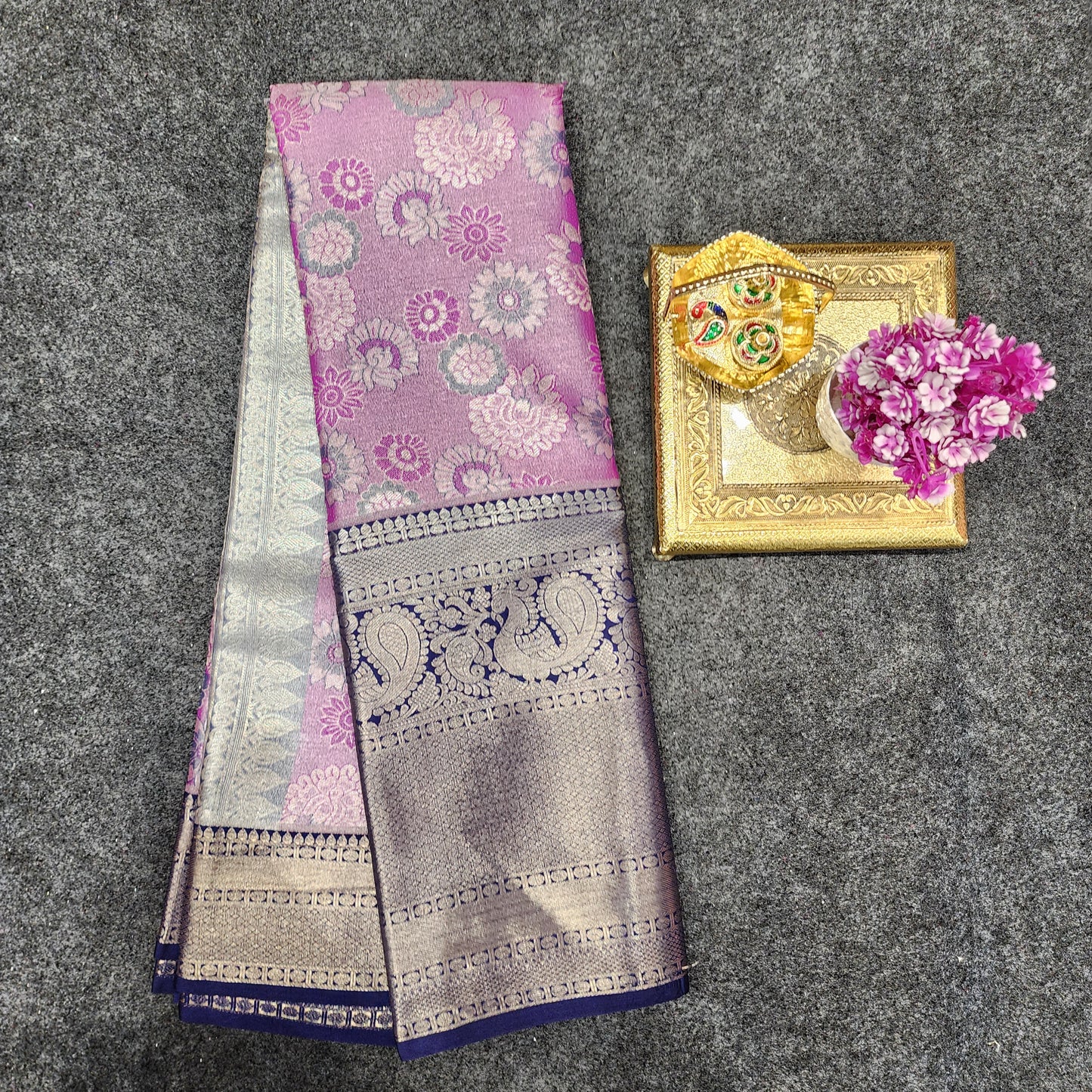 Kanchi pattu 2 gram gold mix pattu sarees