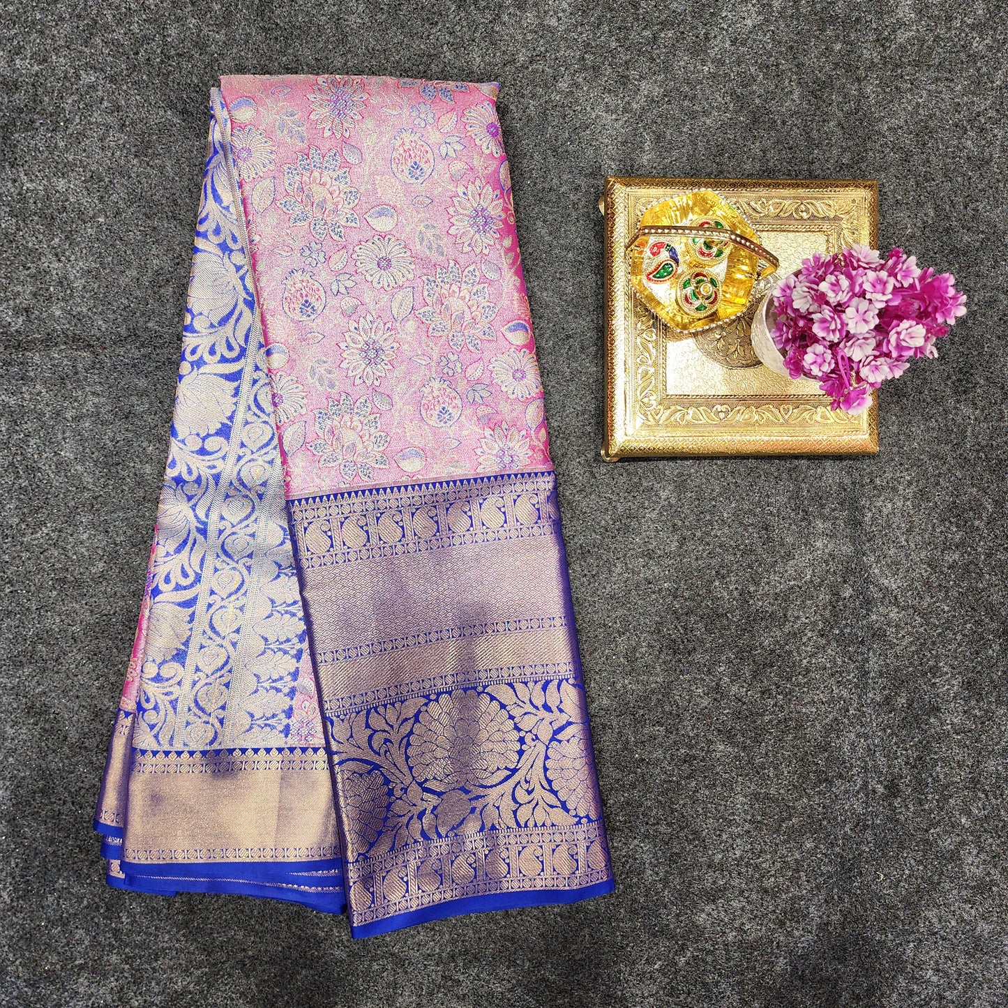 Kanchi pattu 2 gram gold mix pattu sarees