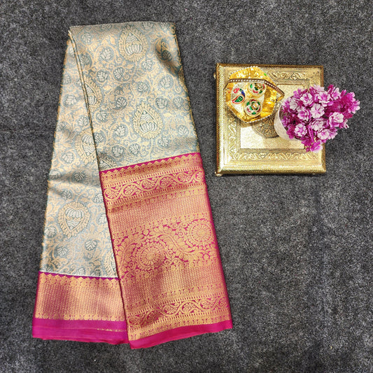 Kanchi pattu 2 gram gold mix pattu sarees