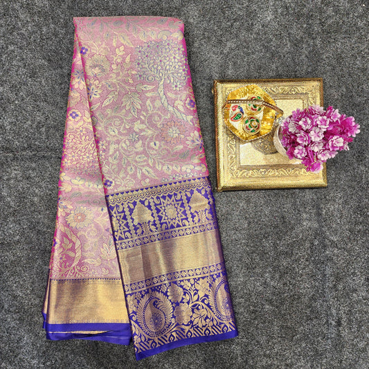 Kanchi pattu 2 gram gold mix pattu sarees