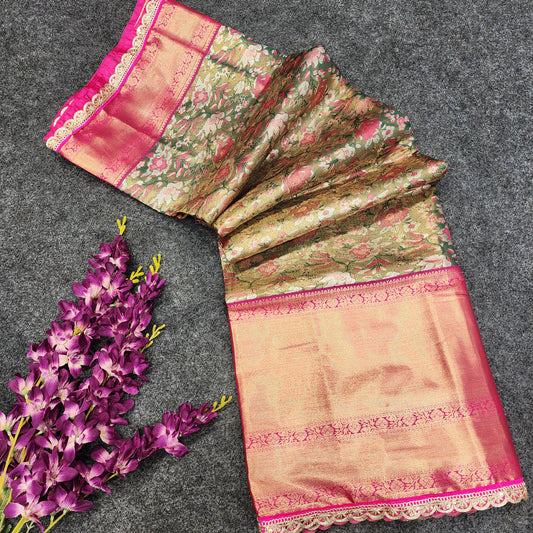 Cutwork spl Kanchi Pattu Saree