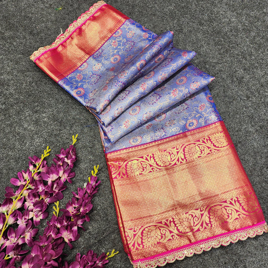 Cutwork spl Kanchi Pattu Saree