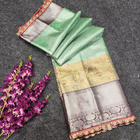 Cutwork spl Kanchi Pattu Saree