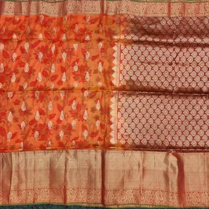 Ikkat Kanchi pattu Butta Handloom Sarees