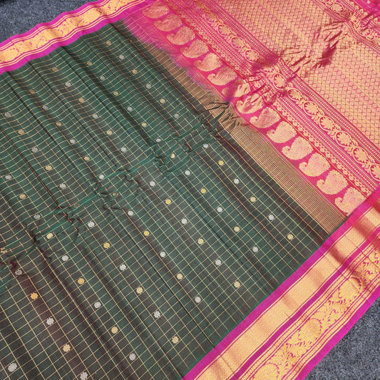 Gadwal Sico Pattu Handloom Sarees