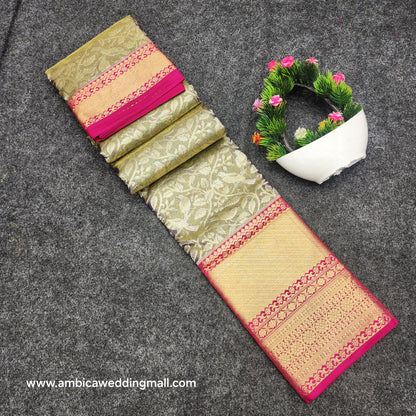 Kanchi Pattu Bridal Pure Zari Saree