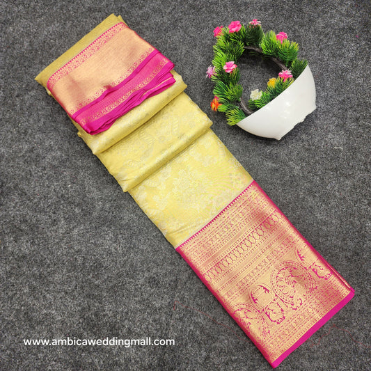 Kanchi Pattu Bridal Pure Zari Saree