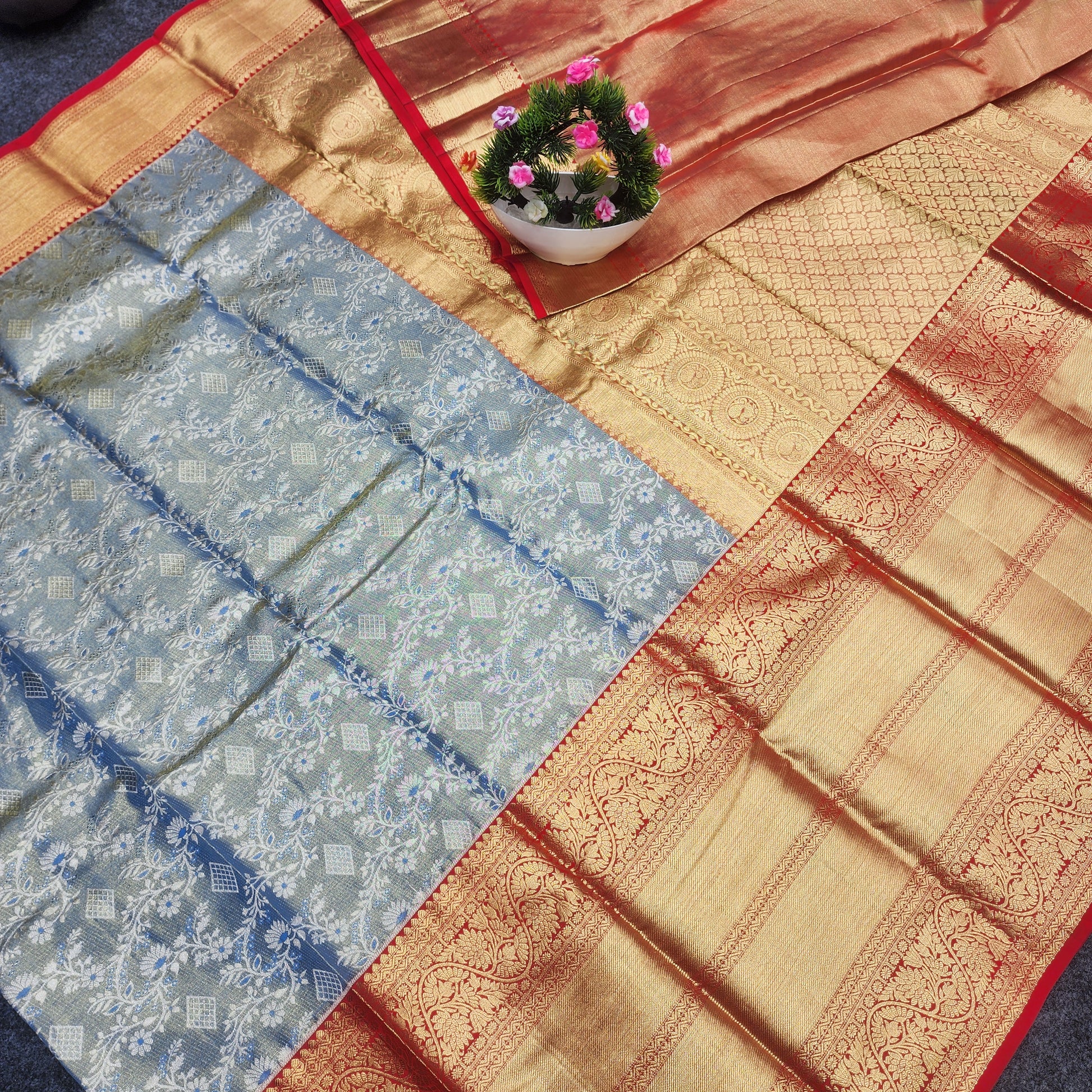 Kanchi Pattu Bridal Pure Zari Saree - Ambica Wedding Mall