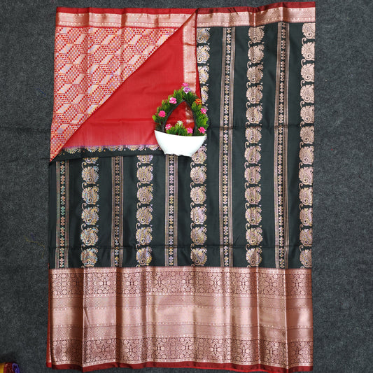 Semi Pattu Rose Gold Jari Kuppadam Saree