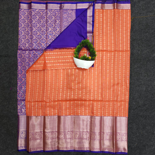 Semi Pattu Rose Gold Jari Kuppadam Saree