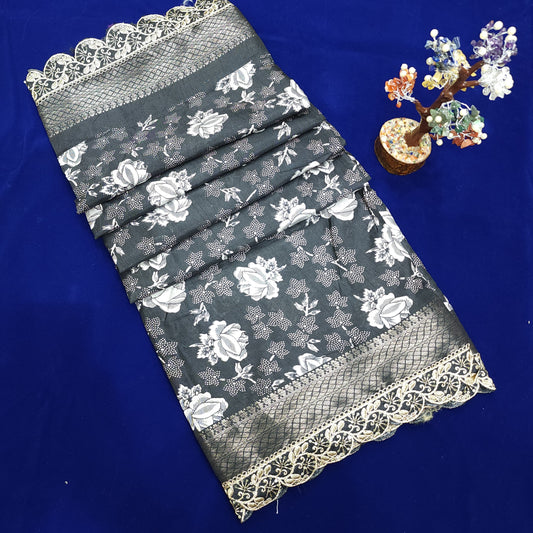 Banaras fancy cut work border sarees