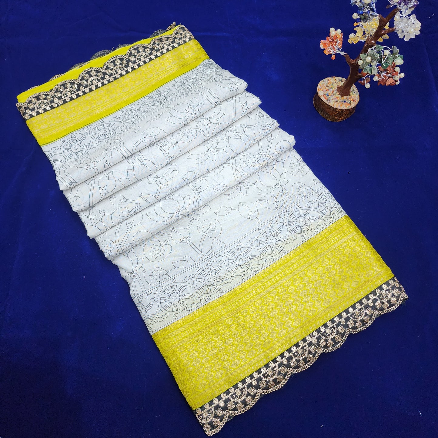 Banaras fancy cut work border sarees